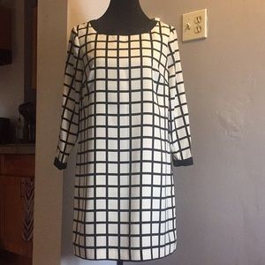 NWT J. Crew factory Black and White Dress